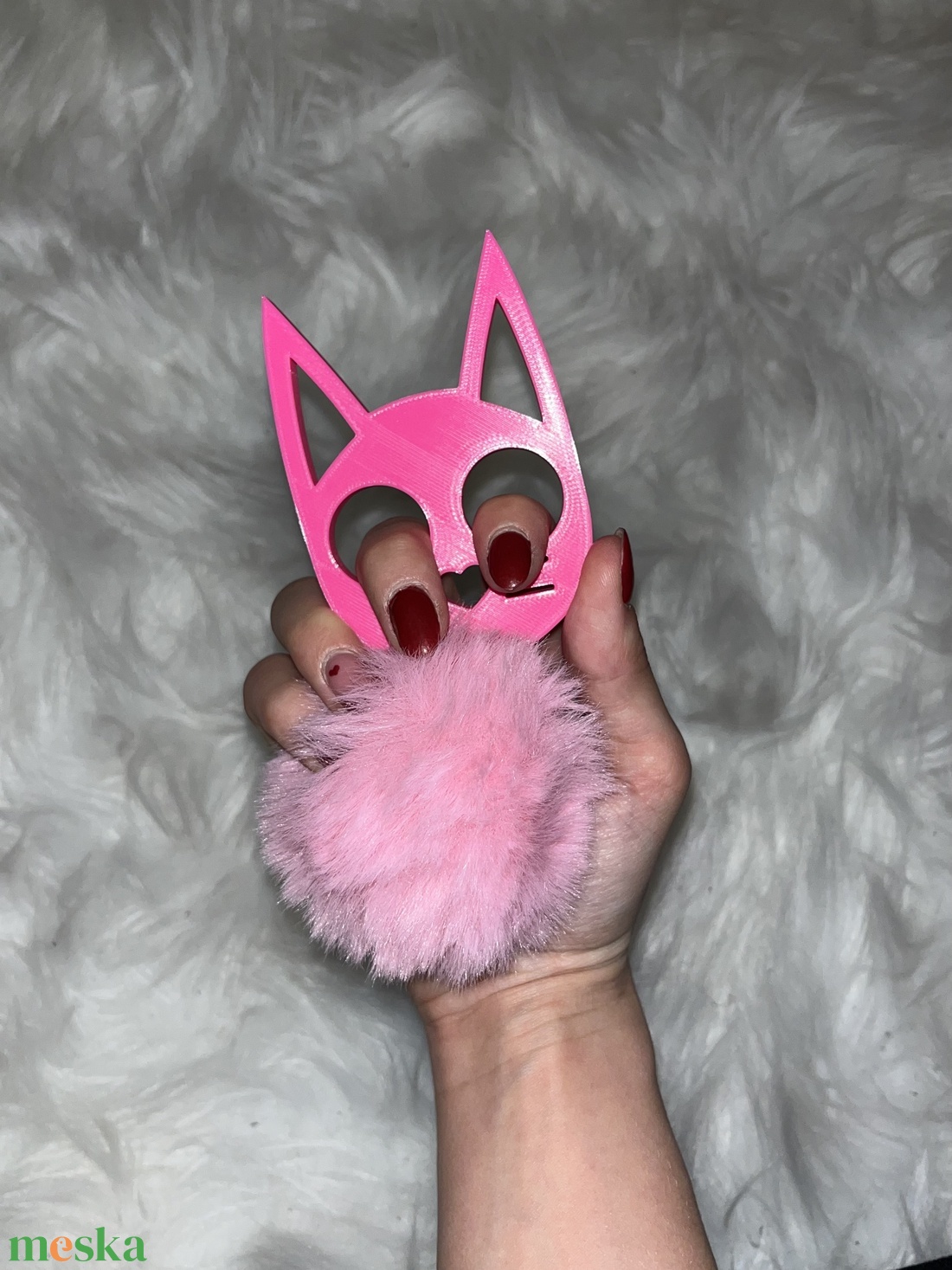 Pink Kitty/Pink Tassel - táska & tok - kulcstartó & táskadísz - táskadísz - Meska.hu