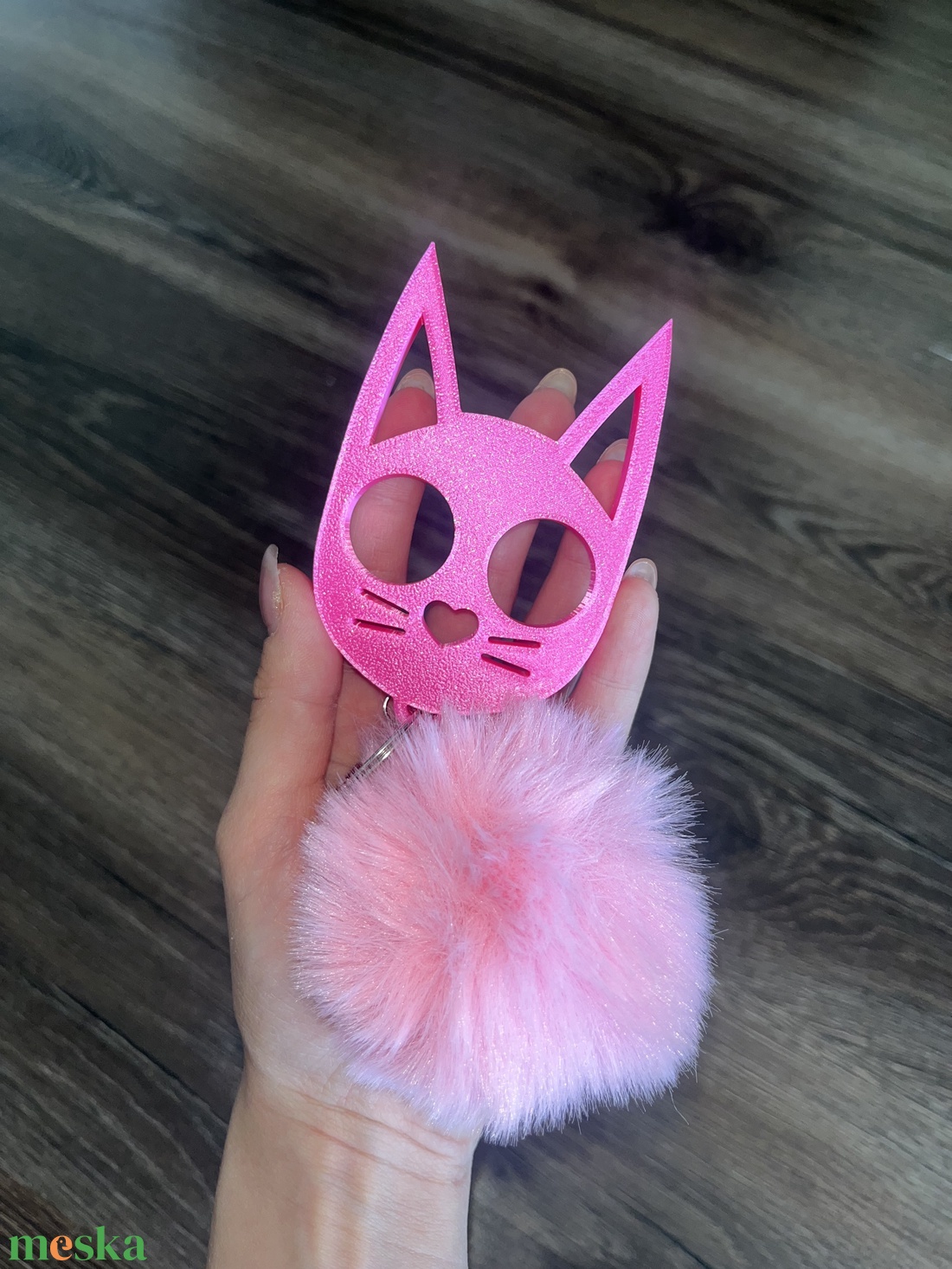 Pink Kitty/Pink Tassel - táska & tok - kulcstartó & táskadísz - táskadísz - Meska.hu
