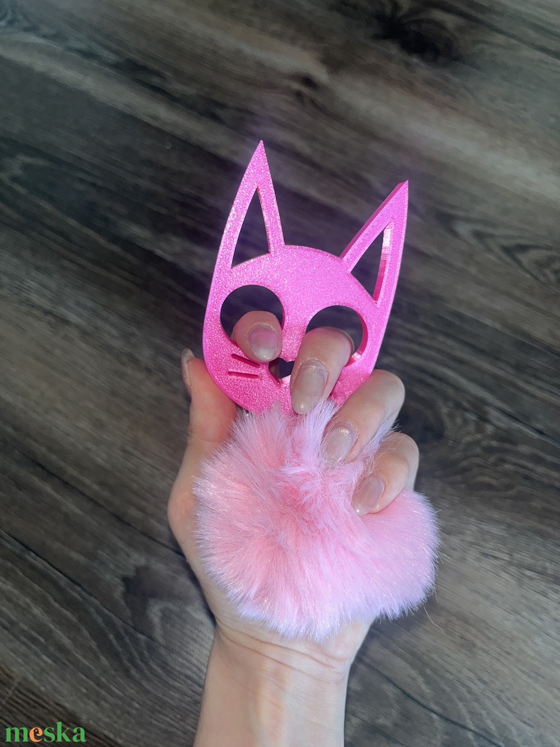 Pink Kitty/Pink Tassel - táska & tok - kulcstartó & táskadísz - táskadísz - Meska.hu