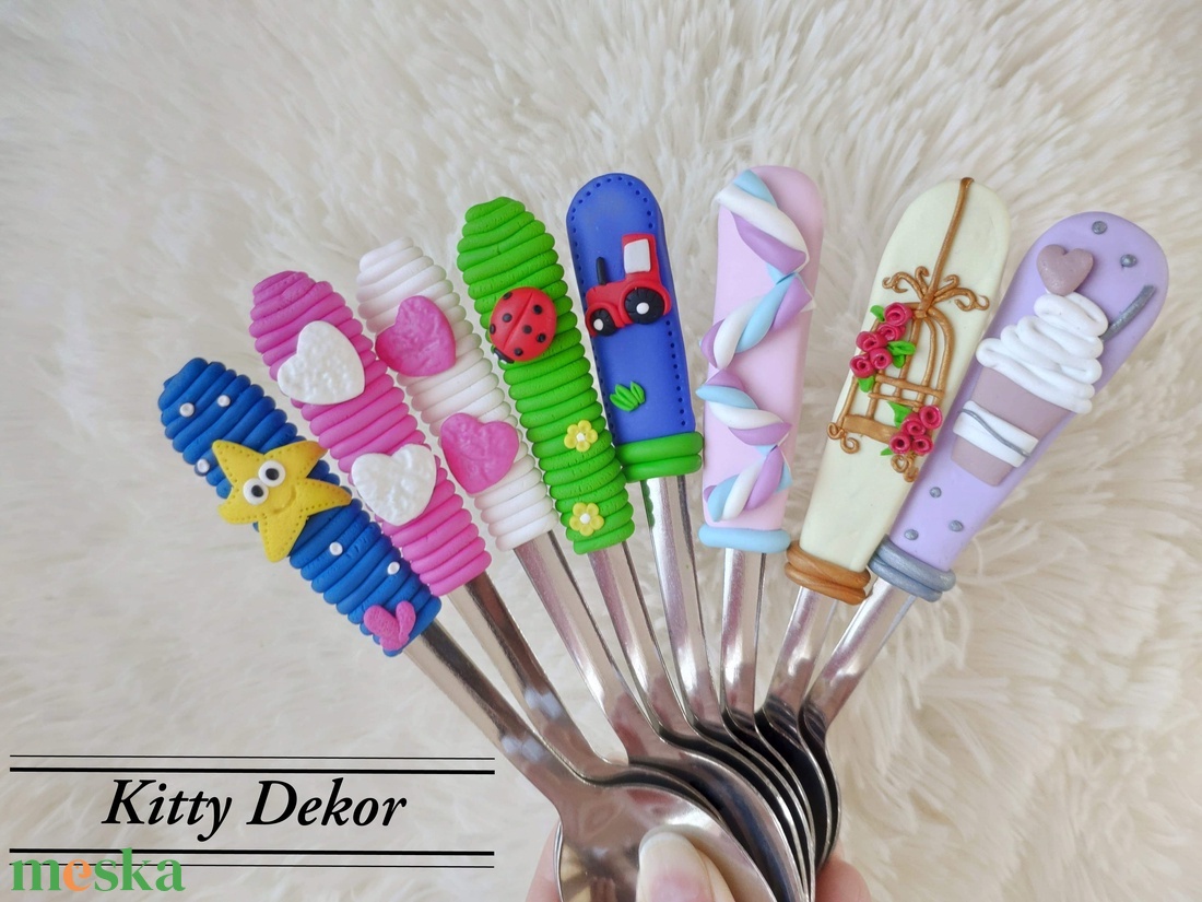 Mintás kanalak - otthon & életmód - konyhafelszerelés, tálalás - tálalás - kanál & villa - Meska.hu