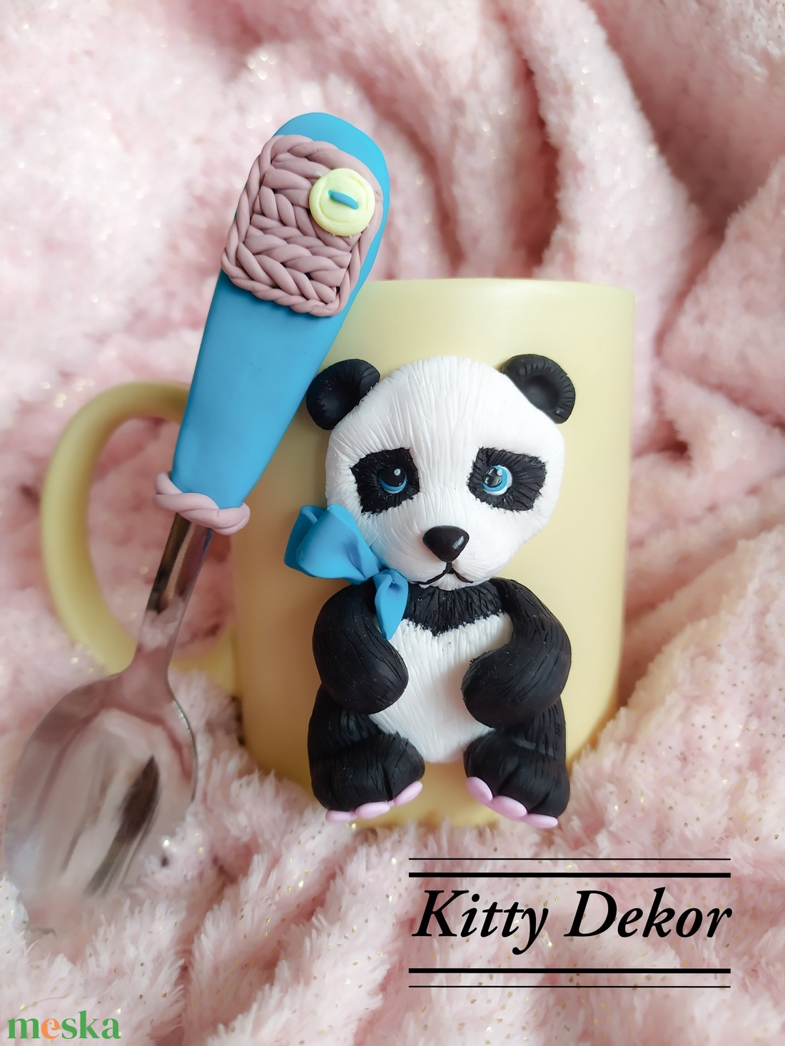 Pandás szett - otthon & életmód - konyhafelszerelés, tálalás - tálalás - kanál & villa - Meska.hu