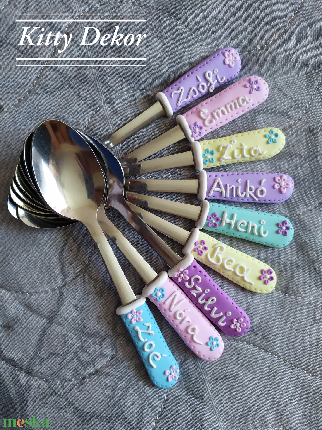 Névre szóló kanalak - otthon & életmód - konyhafelszerelés, tálalás - tálalás - bögre & csésze - Meska.hu