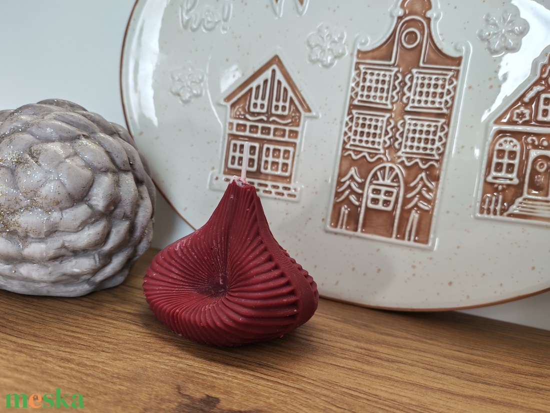 Burgundi gyertya - otthon & életmód - gyertya, illat, aroma - gyertya - Meska.hu