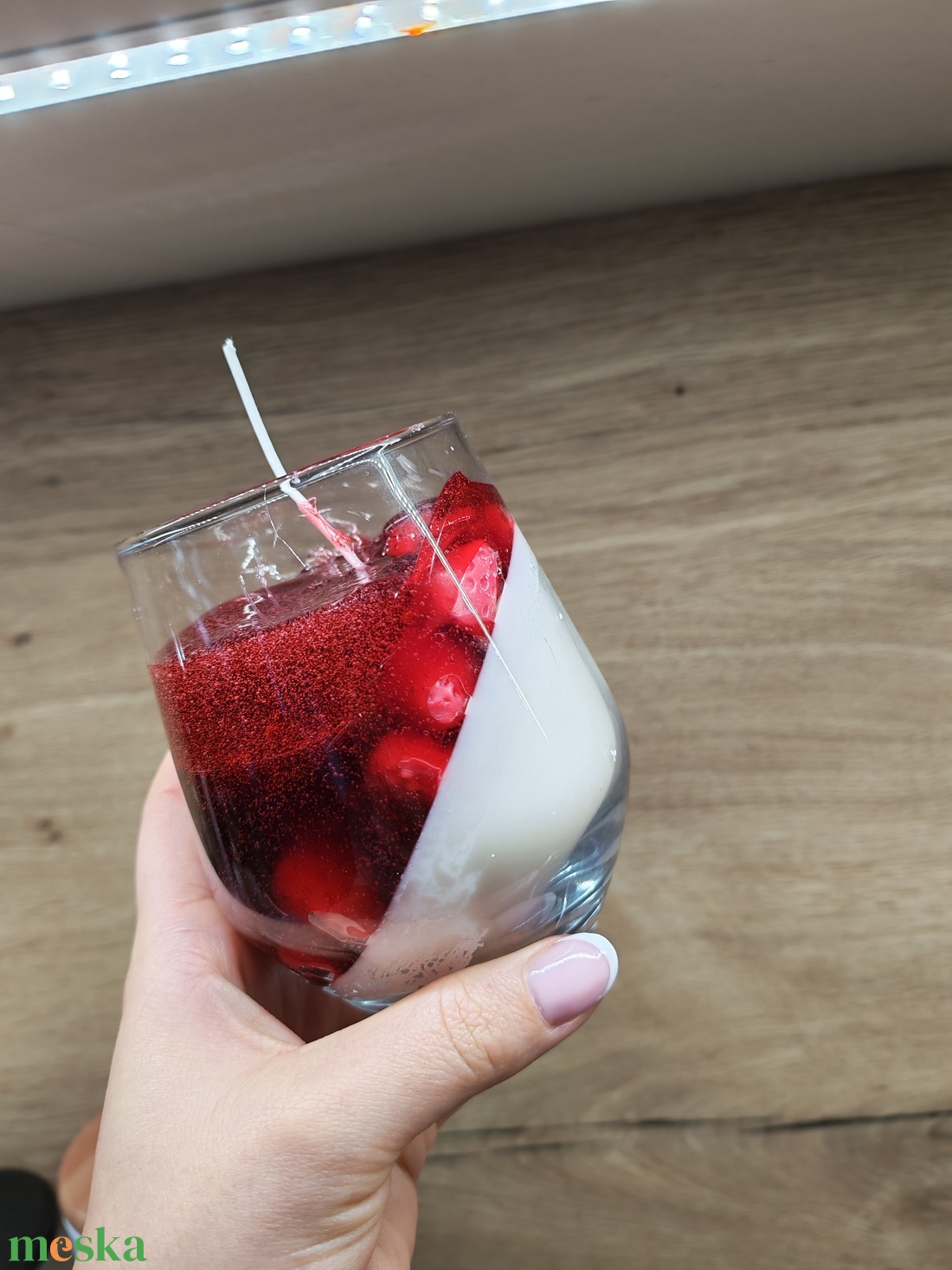 Epres málnás Pannacotta gyertya - otthon & életmód - gyertya, illat, aroma - gyertya - Meska.hu