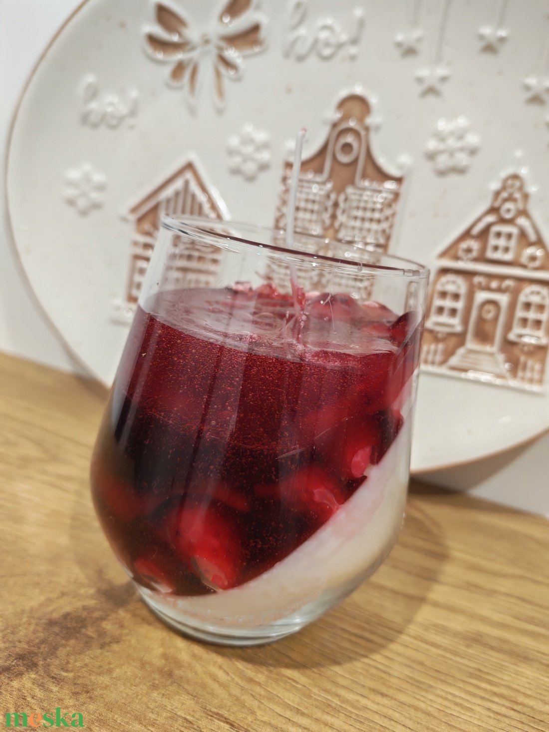 Epres málnás Pannacotta gyertya - otthon & életmód - gyertya, illat, aroma - gyertya - Meska.hu