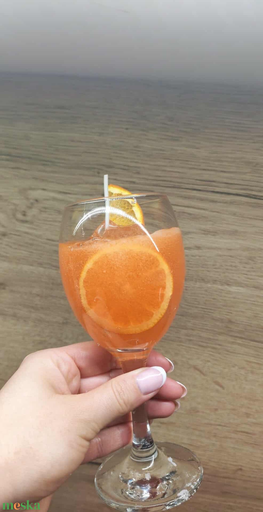 Aperol gyertya - kellékek & szerszámok - dekorációs kellékek - dekorációs gyertya - Meska.hu
