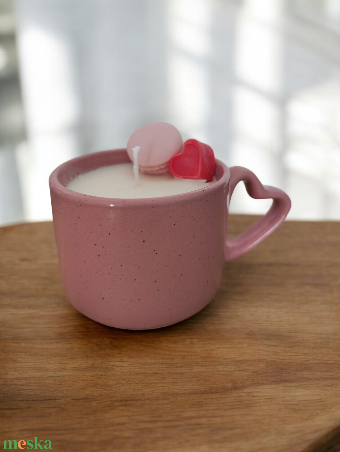 Szív bögre gyertya - otthon & életmód - gyertya, illat, aroma - gyertya - Meska.hu