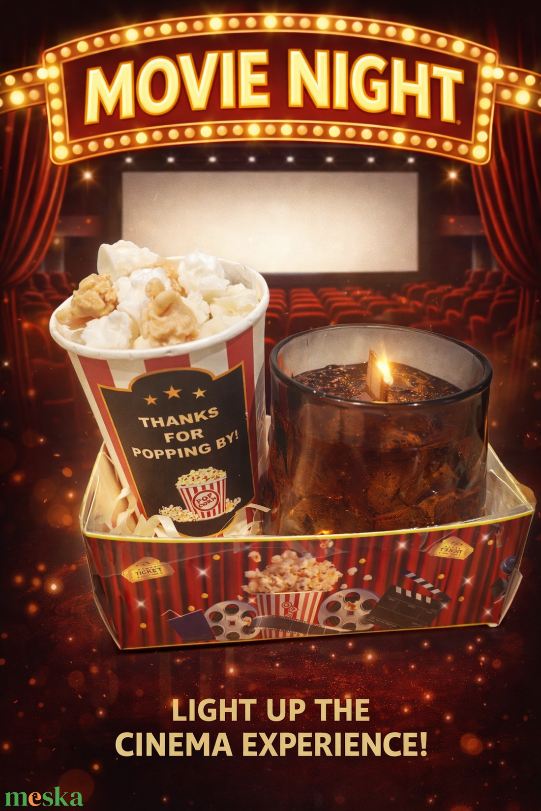 Moziélmény otthon gyertya készlet  - otthon & életmód - gyertya, illat, aroma - gyertya - Meska.hu