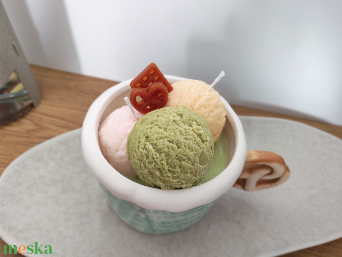 Fagylalt kehely gyertya - otthon & életmód - gyertya, illat, aroma - gyertya - Meska.hu