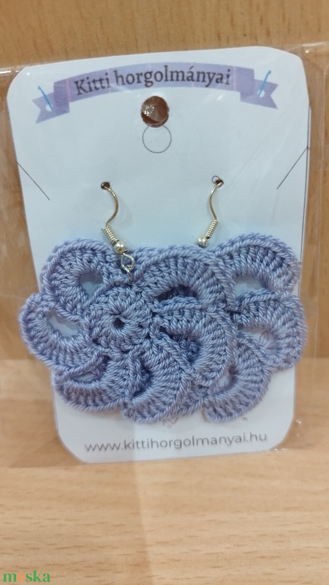 Horgolt fülbevaló - ékszer - fülbevaló - lógó fülbevaló - Meska.hu