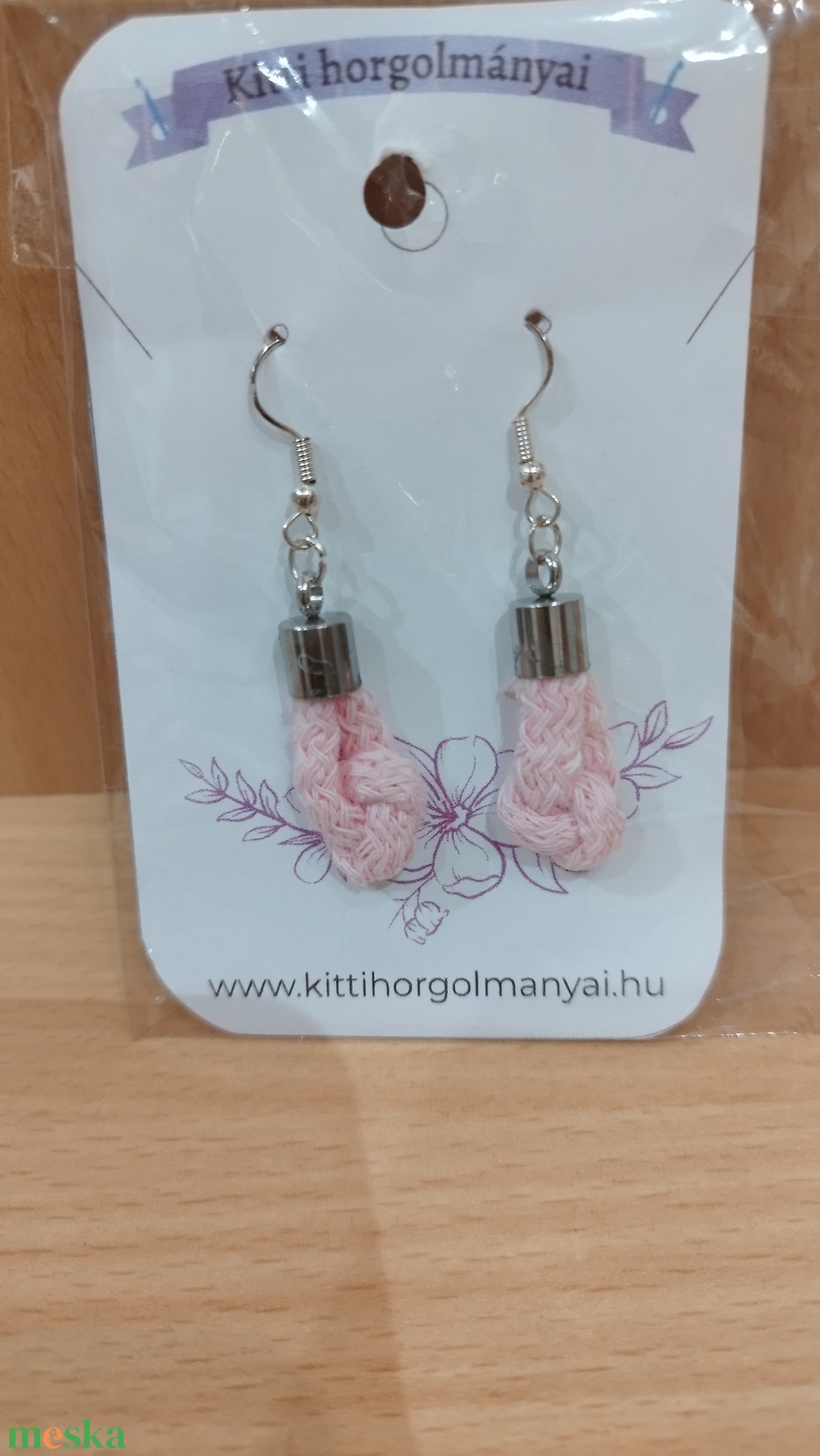 Csomózott fülbevaló - ékszer - fülbevaló - lógó fülbevaló - Meska.hu