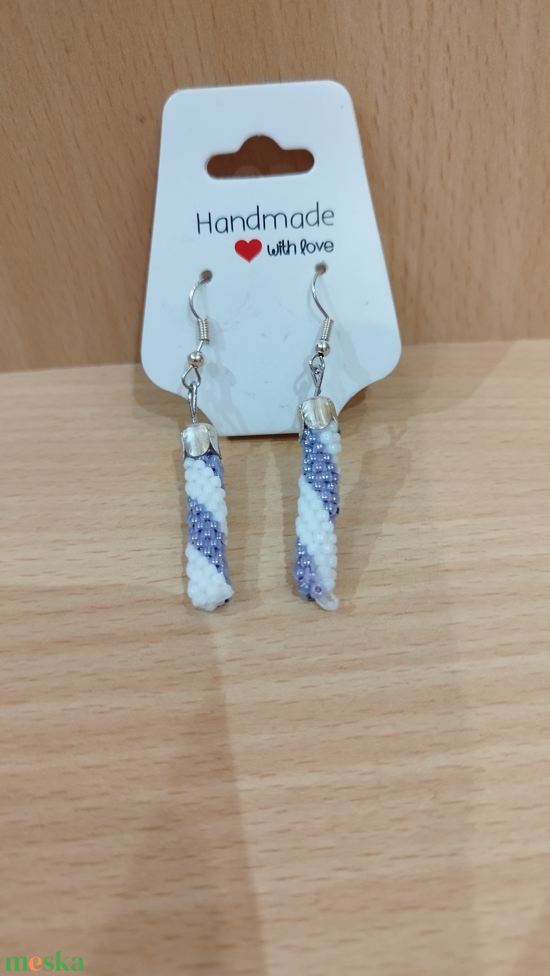 Gyöngyhorgolt fülbevaló - ékszer - fülbevaló - lógó fülbevaló - Meska.hu