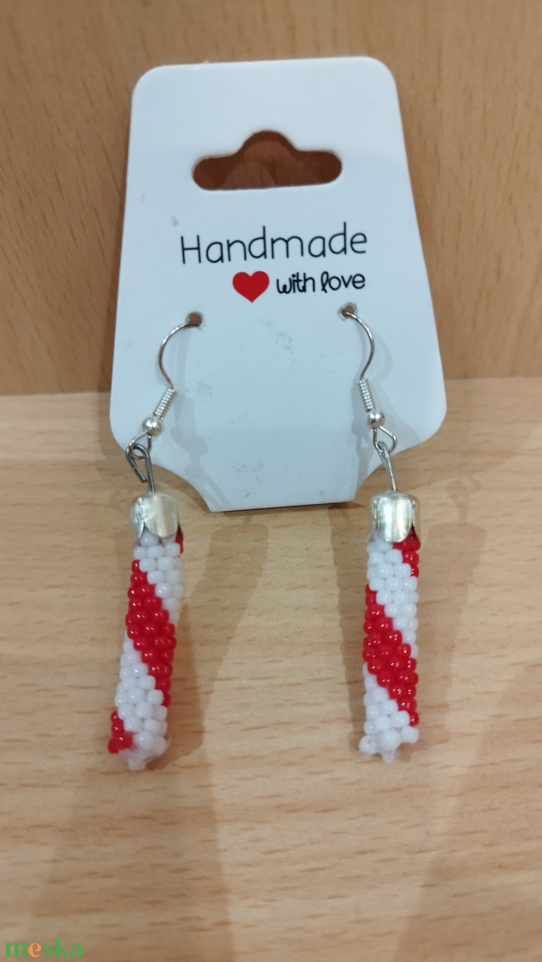 Gyöngyhorgolt fülbevaló - ékszer - fülbevaló - lógó fülbevaló - Meska.hu