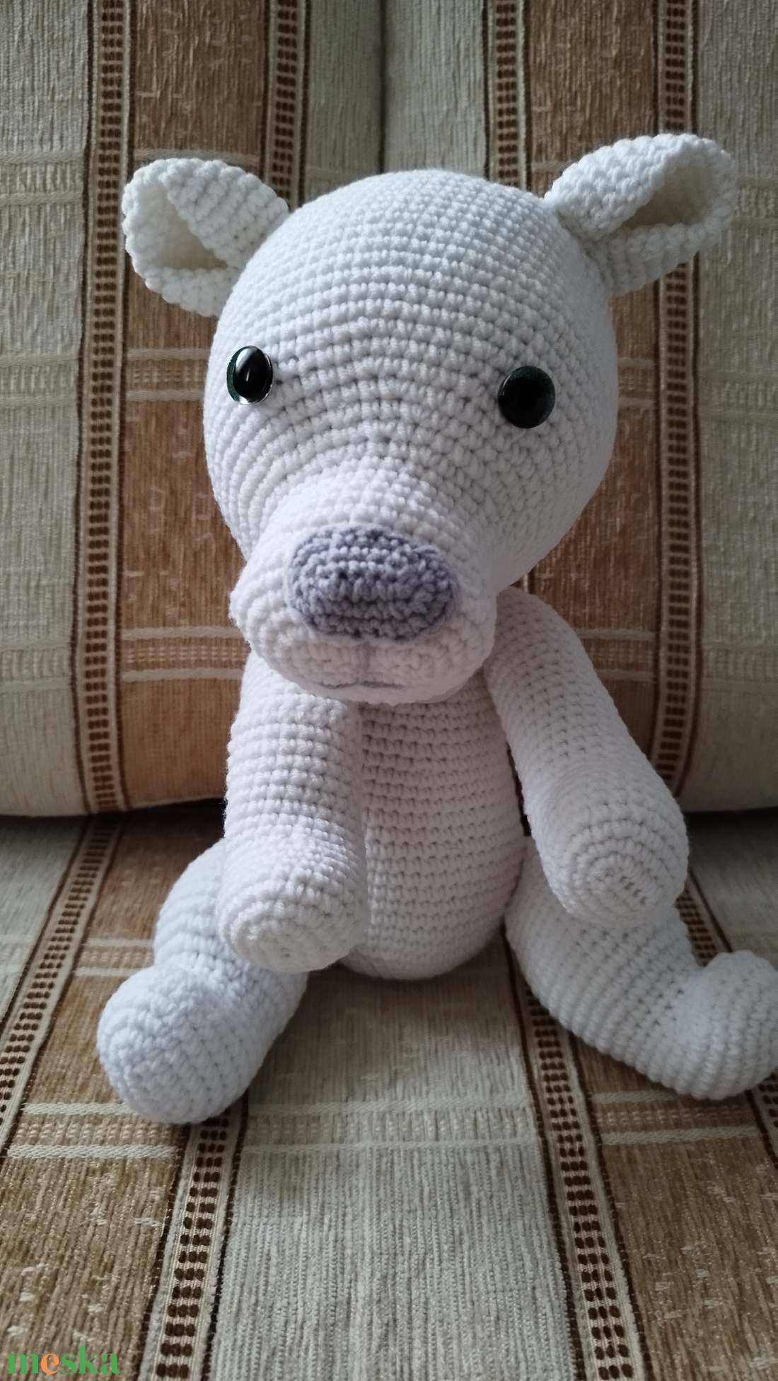 Fehér maci - játék & sport - plüssállat & játékfigura - maci - Meska.hu