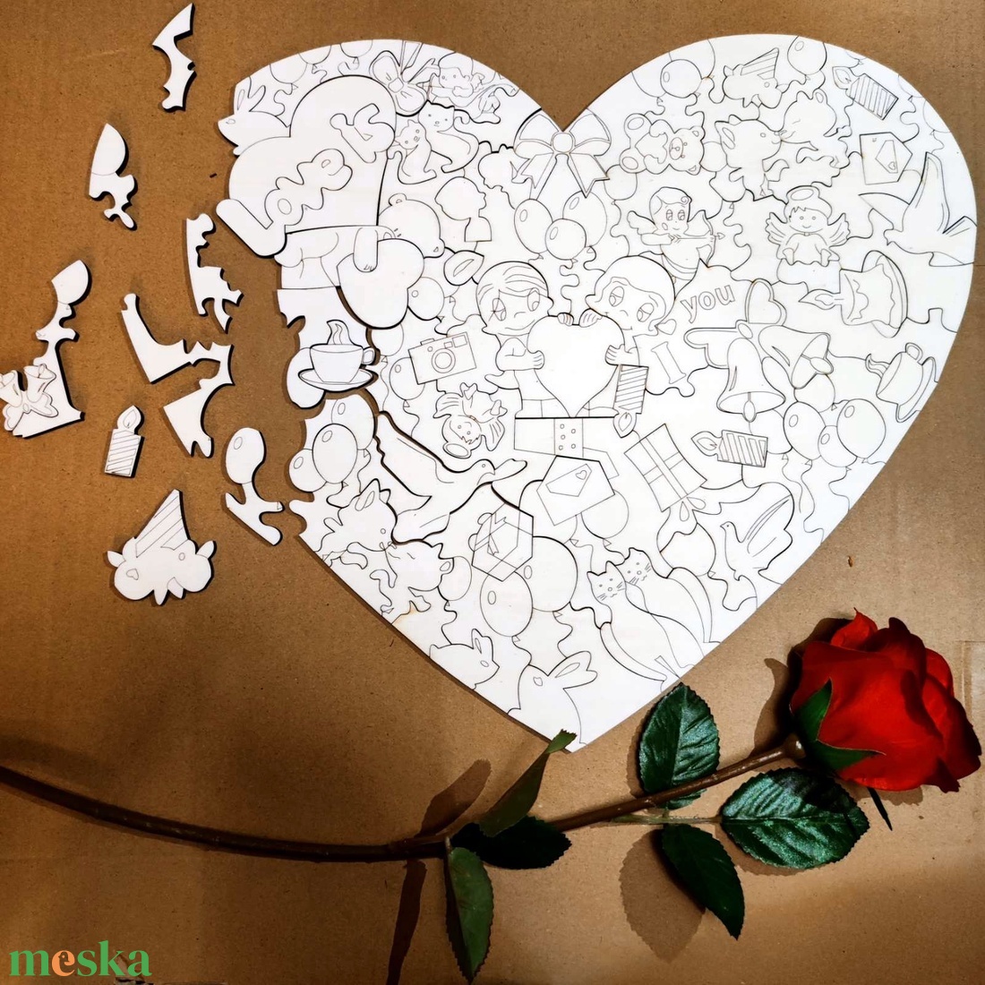 Valentin napi kirakó - játék & sport - puzzle - forma puzzle - Meska.hu Valentin napi kirakó - játék & sport - puzzle - forma puzzle - Meska.hu