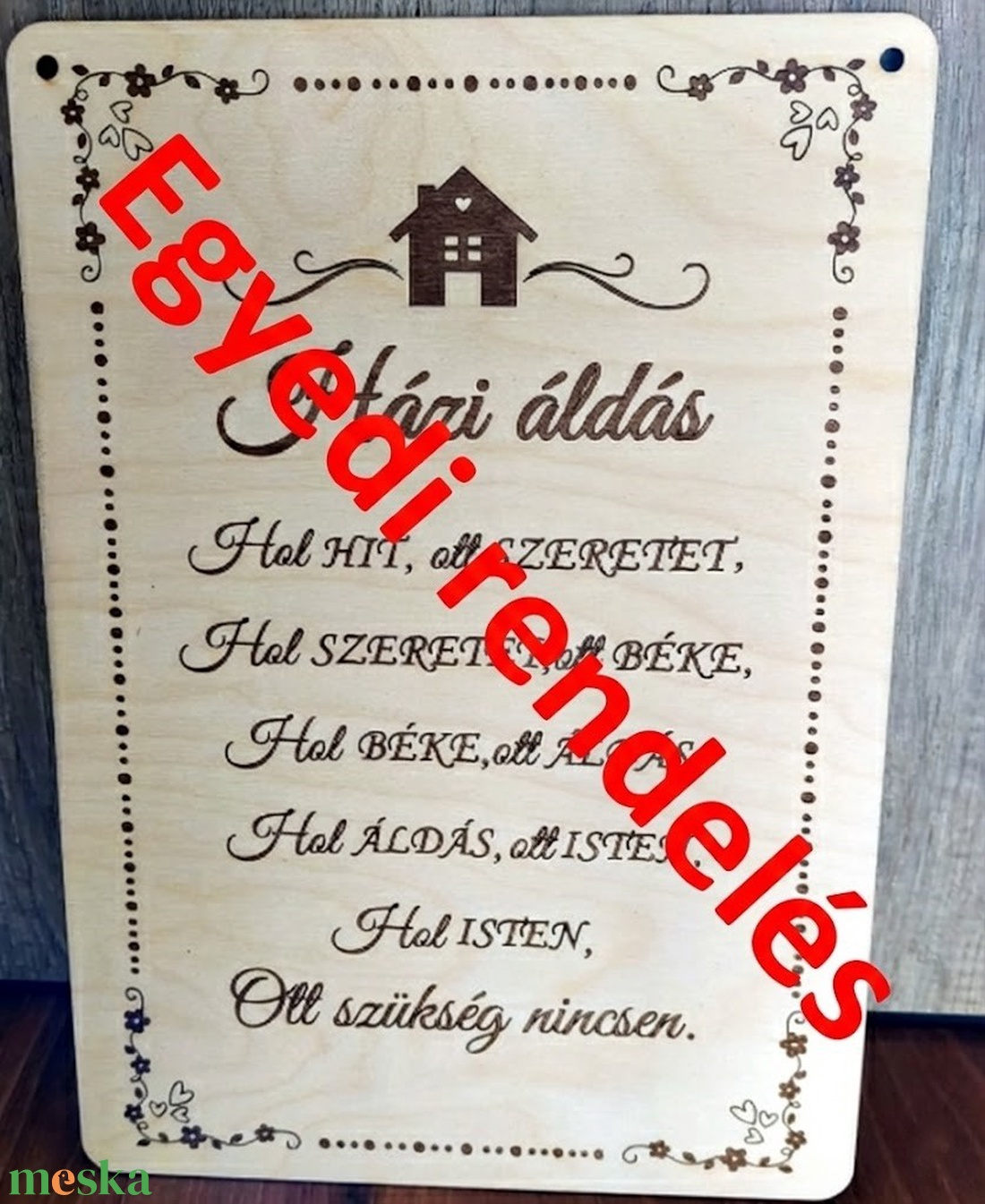 Házi áldás egyedi rendelés - otthon & életmód - dekoráció - fali és függő dekoráció - falra akasztható dekor - Meska.hu