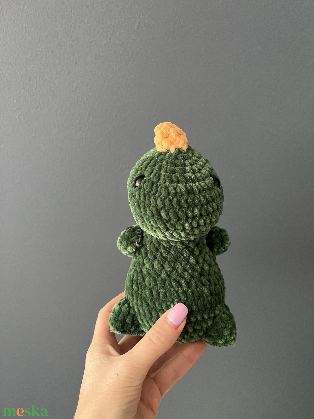 Horgolt dínó - játék & sport - plüssállat & játékfigura - nyuszi - Meska.hu