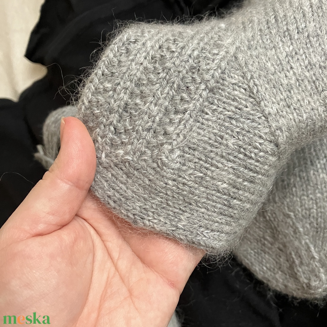 Kézzel kötött gyapjú zokni  kecskepehely és birkagyapjú  Méret: 42-43 - ruha & divat - cipő & papucs - zokni - Meska.hu