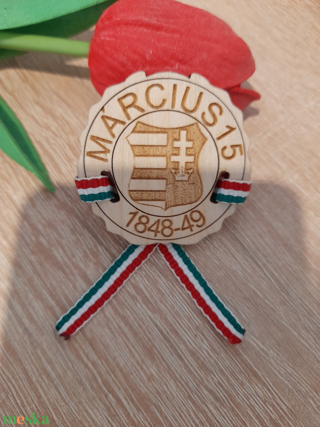 Fa kokárda - ékszer - kitűző és bross - Meska.hu