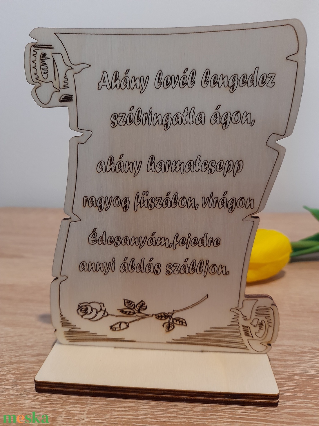 Táblácska dekoráció anyák napjára - otthon & életmód - dekoráció - asztal és polc dekoráció - asztaldísz - Meska.hu
