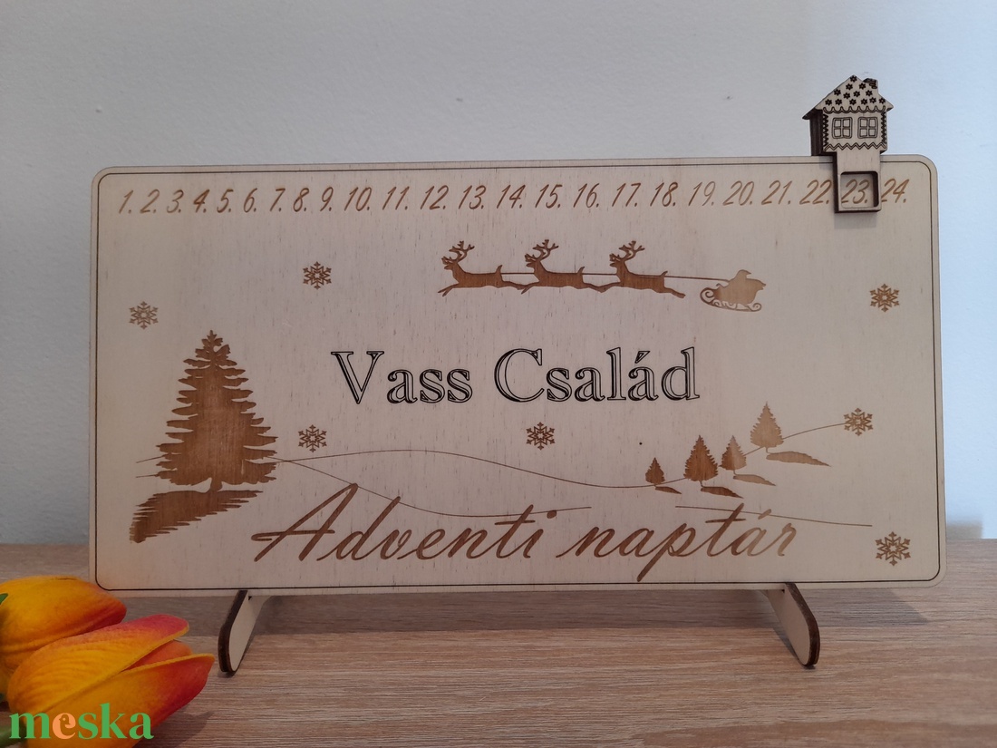 Fa adventi naptár a saját családneveddel - karácsony - adventi díszek - adventi naptár - Meska.hu Fa adventi naptár a saját családneveddel - karácsony - adventi díszek - adventi naptár - Meska.hu