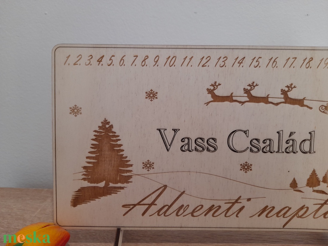 Fa adventi naptár a saját családneveddel - karácsony - adventi díszek - adventi naptár - Meska.hu Fa adventi naptár a saját családneveddel - karácsony - adventi díszek - adventi naptár - Meska.hu