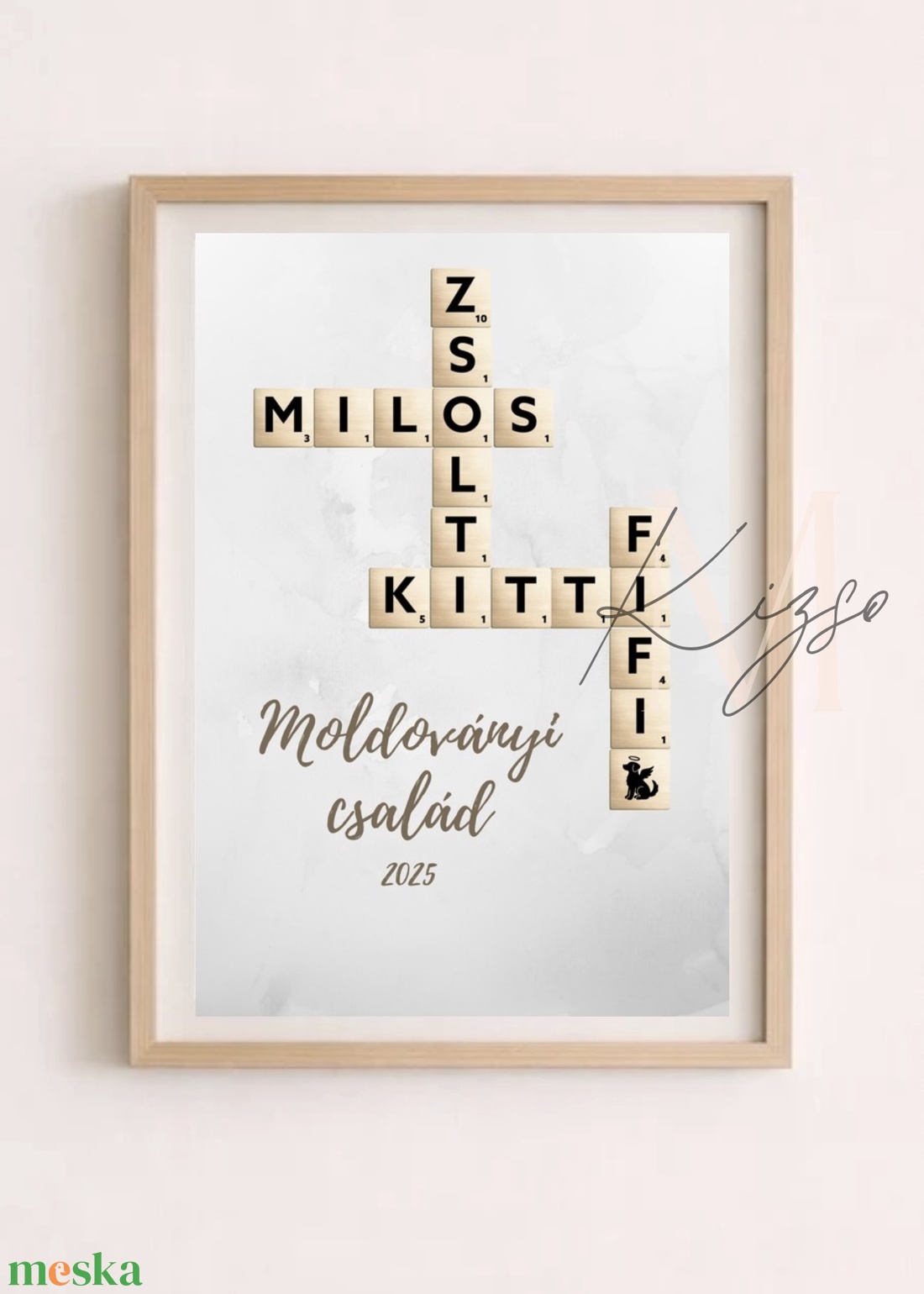 � Egyedi Scrabble családi kép � személyre szabva � - otthon & életmód - dekoráció - kép & falikép - poszter - Meska.hu