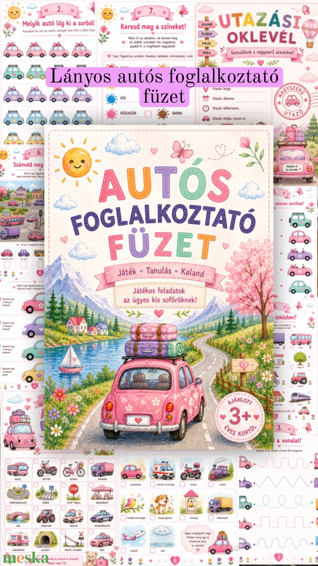 Autós Foglalkoztató Füzet � Játékos utazás gyerekeknek! - játék & sport - készségfejlesztő és logikai játék - logikai játékok - Meska.hu