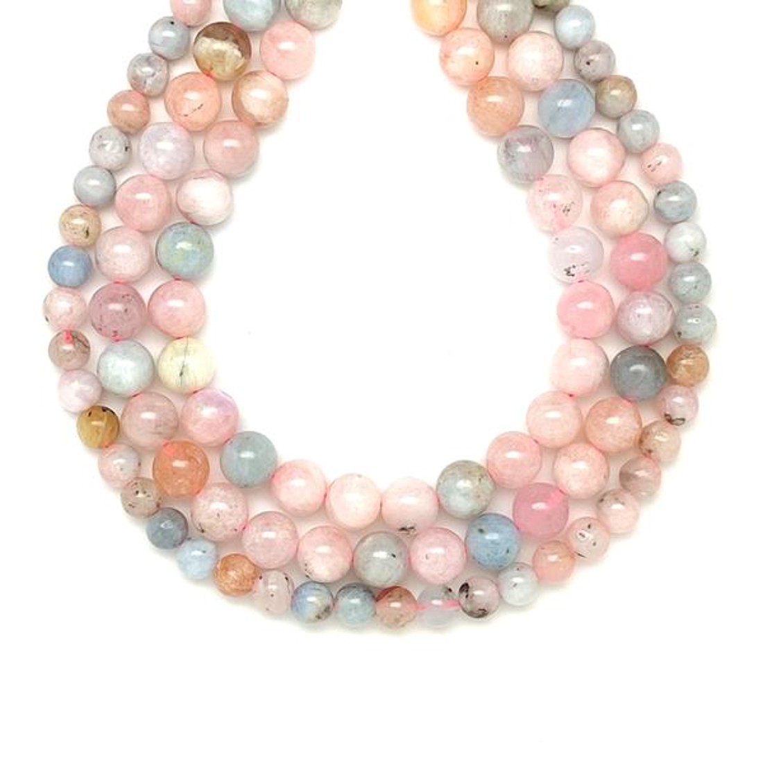 Berill multi golyó AB 8-9mm  ékszerkészítő alapanyag (füzér) - kellékek & szerszámok - ásvány alapanyag - ásványfüzér - Meska.hu