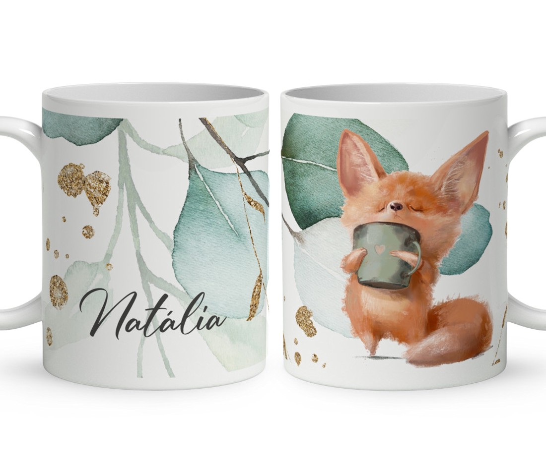 Kérd a neveddel - Fox Coffee mintás bögre - otthon & életmód - konyhafelszerelés, tálalás - tálalás - bögre & csésze - Meska.hu