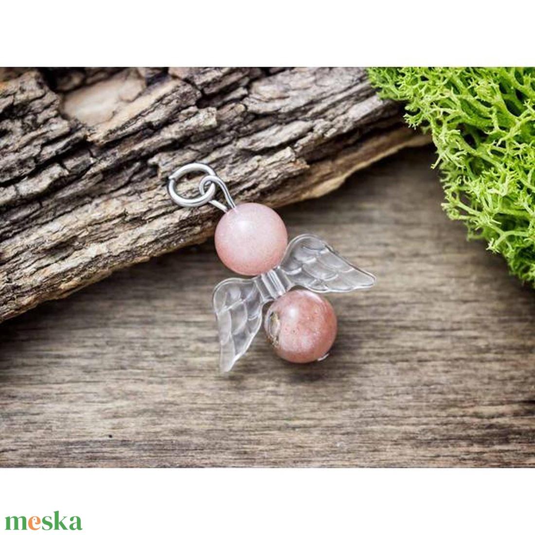 Lelkesedés angyal napkő ásvány medál - ékszer - nyaklánc - medál - Meska.hu