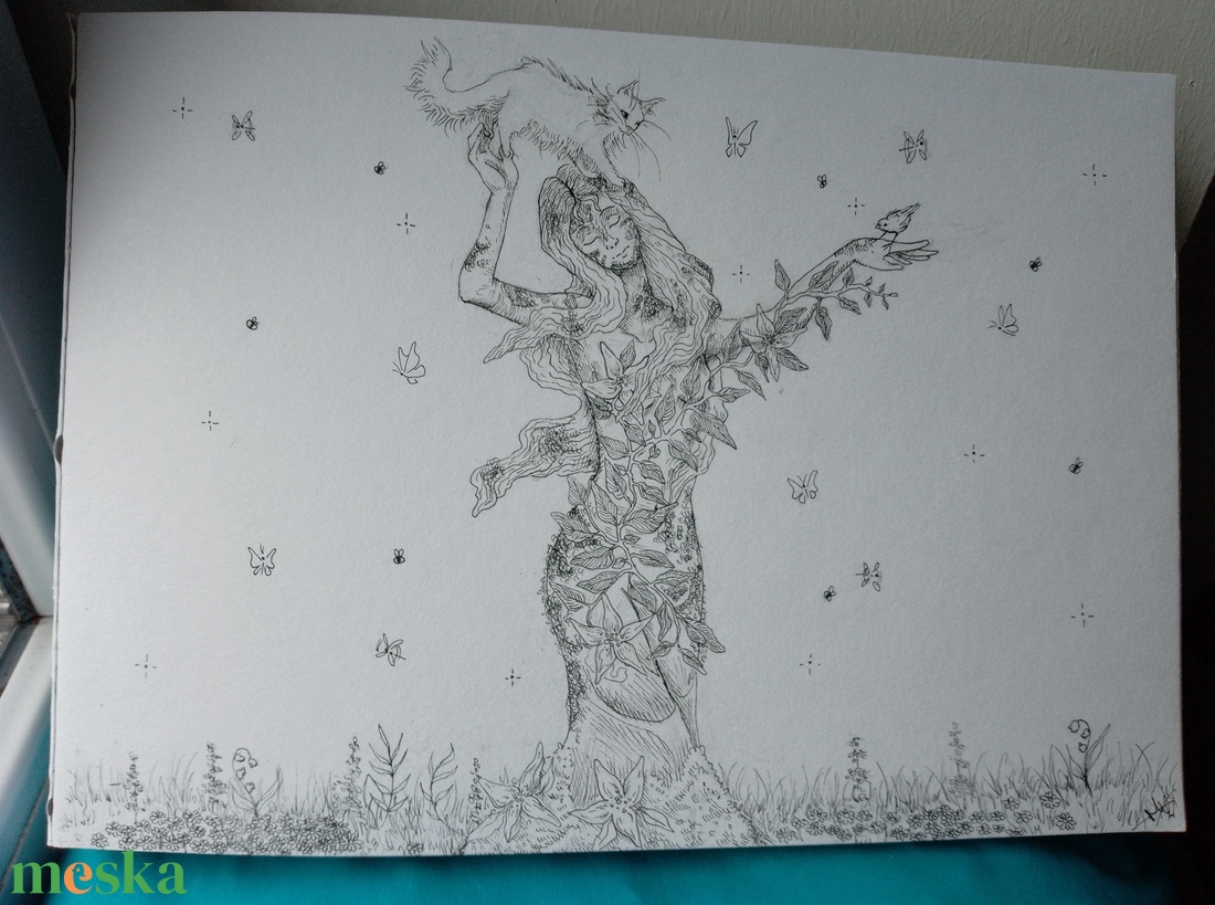 Fauna - művészet - festmény - festmény vegyes technika - Meska.hu