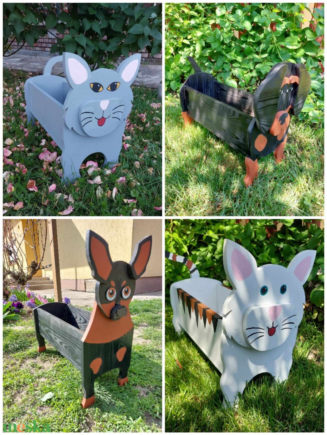 Állatos virágláda - otthon & életmód - ház & kert - kerti dísz - Meska.hu