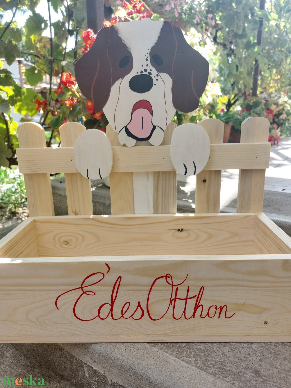 Kutyás welcome virágláda  - otthon & életmód - ház & kert - virágláda, balkonláda - Meska.hu