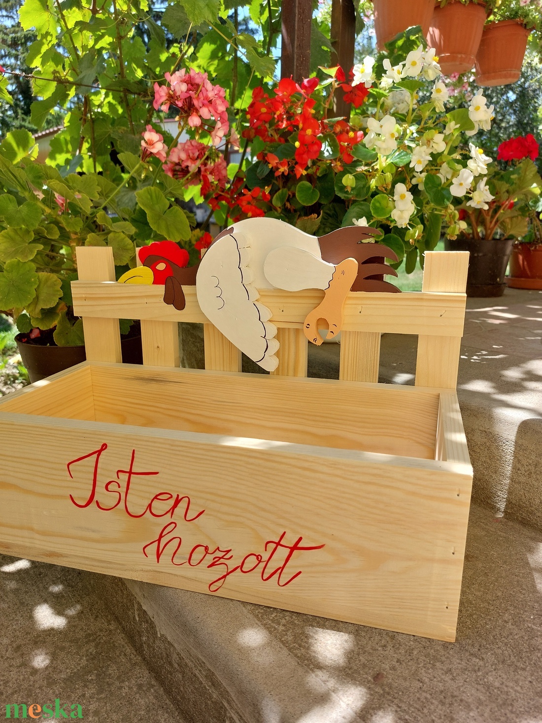 Állatos welcome virágláda  - otthon & életmód - ház & kert - virágláda, balkonláda - Meska.hu