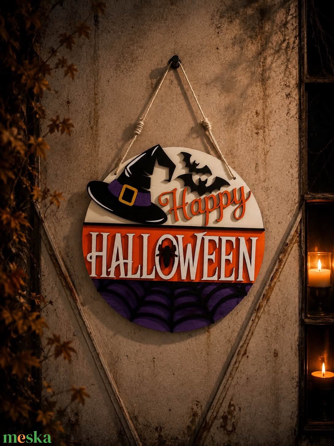 Halloweeni kopogtató, ajtódísz, különböző minták - otthon & életmód - dekoráció - halloween - halloweeni ajtódíszek és ablakdíszek - Meska.hu