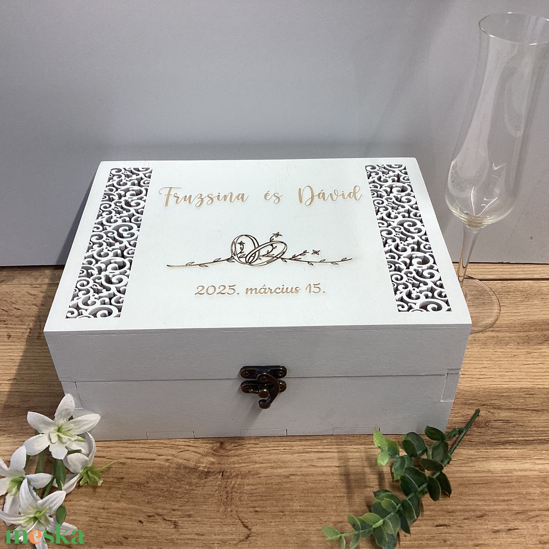 Esküvői Időkapszula dísz doboz  - esküvő - emlék & ajándék - nászajándék - nászajándék gyűjtők - Meska.hu