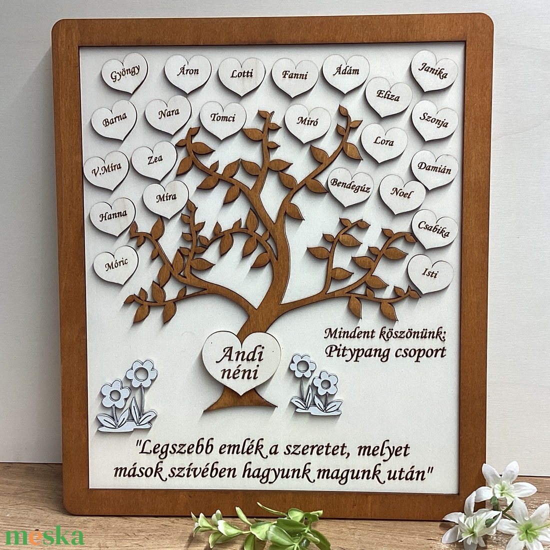Ballagás Pedagógusoknak Óvó néniknek Ballagási Ajándékfa Nevekkel Gravírozva - otthon & életmód - dekoráció - kép & falikép - táblakép - Meska.hu