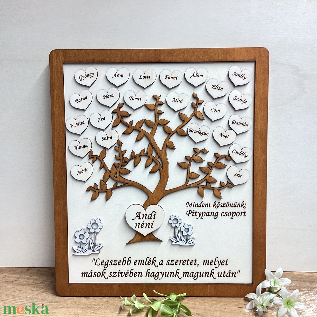 Ballagás Pedagógusoknak Óvó néniknek Ballagási Ajándékfa Nevekkel Gravírozva - otthon & életmód - dekoráció - kép & falikép - táblakép - Meska.hu