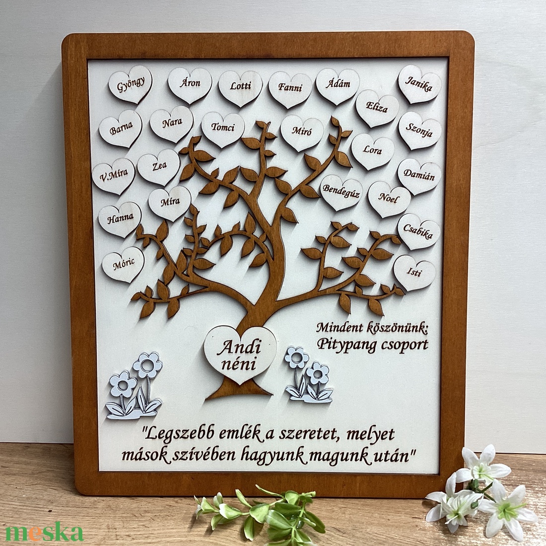 Ballagás Pedagógusoknak Óvó néniknek Ballagási Ajándékfa Nevekkel Gravírozva - otthon & életmód - dekoráció - kép & falikép - táblakép - Meska.hu