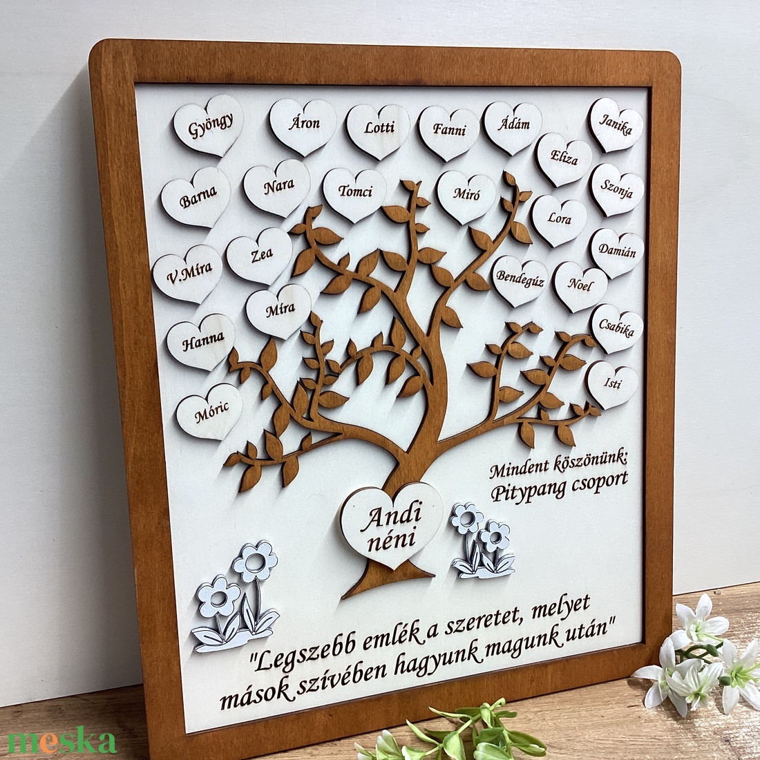 Ballagás Pedagógusoknak Óvó néniknek Ballagási Ajándékfa Nevekkel Gravírozva - otthon & életmód - dekoráció - kép & falikép - táblakép - Meska.hu