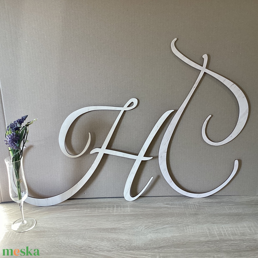 Nagy Monogram !!Nagy méret!!! Kezdőbetű  - esküvő - dekoráció - esküvői feliratok - Meska.hu
