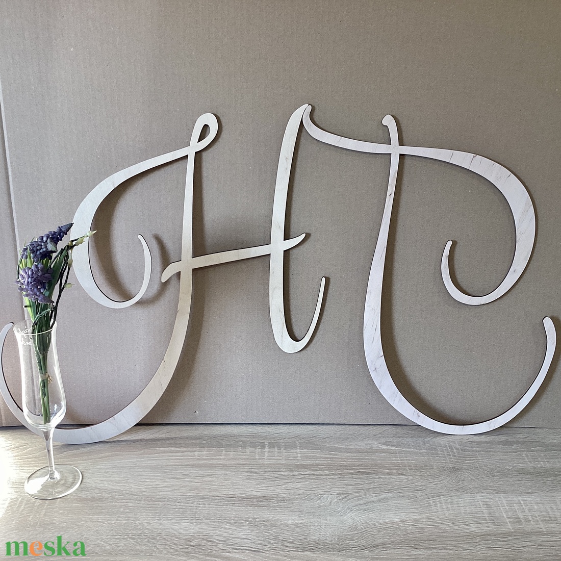 Nagy Monogram !!Nagy méret!!! Kezdőbetű  - esküvő - dekoráció - esküvői feliratok - Meska.hu