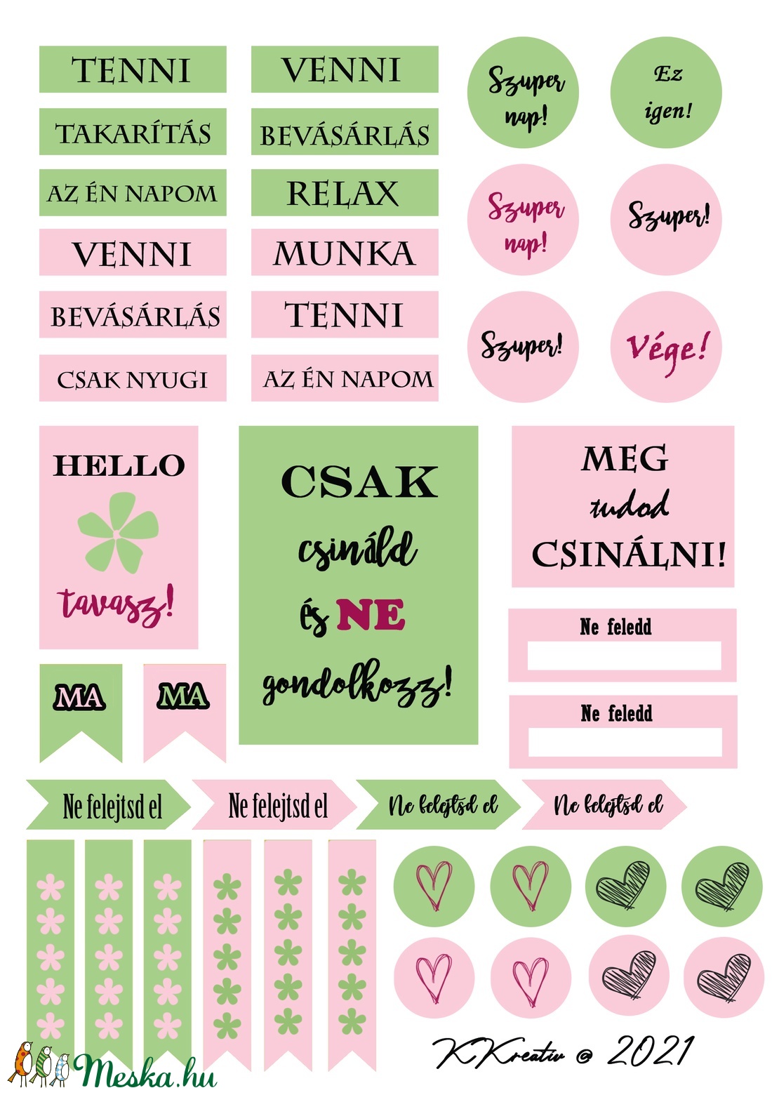 Ne felejtsd el - otthon & lakás - papír írószer - egyedi szerkesztés - Meska.hu
