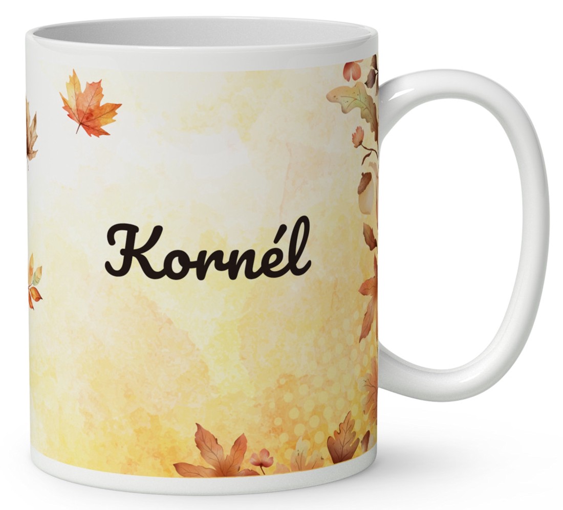 Névvel kérhető - Cuki őszi mosómedve és a tök mintás bögre - otthon & életmód - konyhafelszerelés, tálalás - tálalás - bögre & csésze - Meska.hu