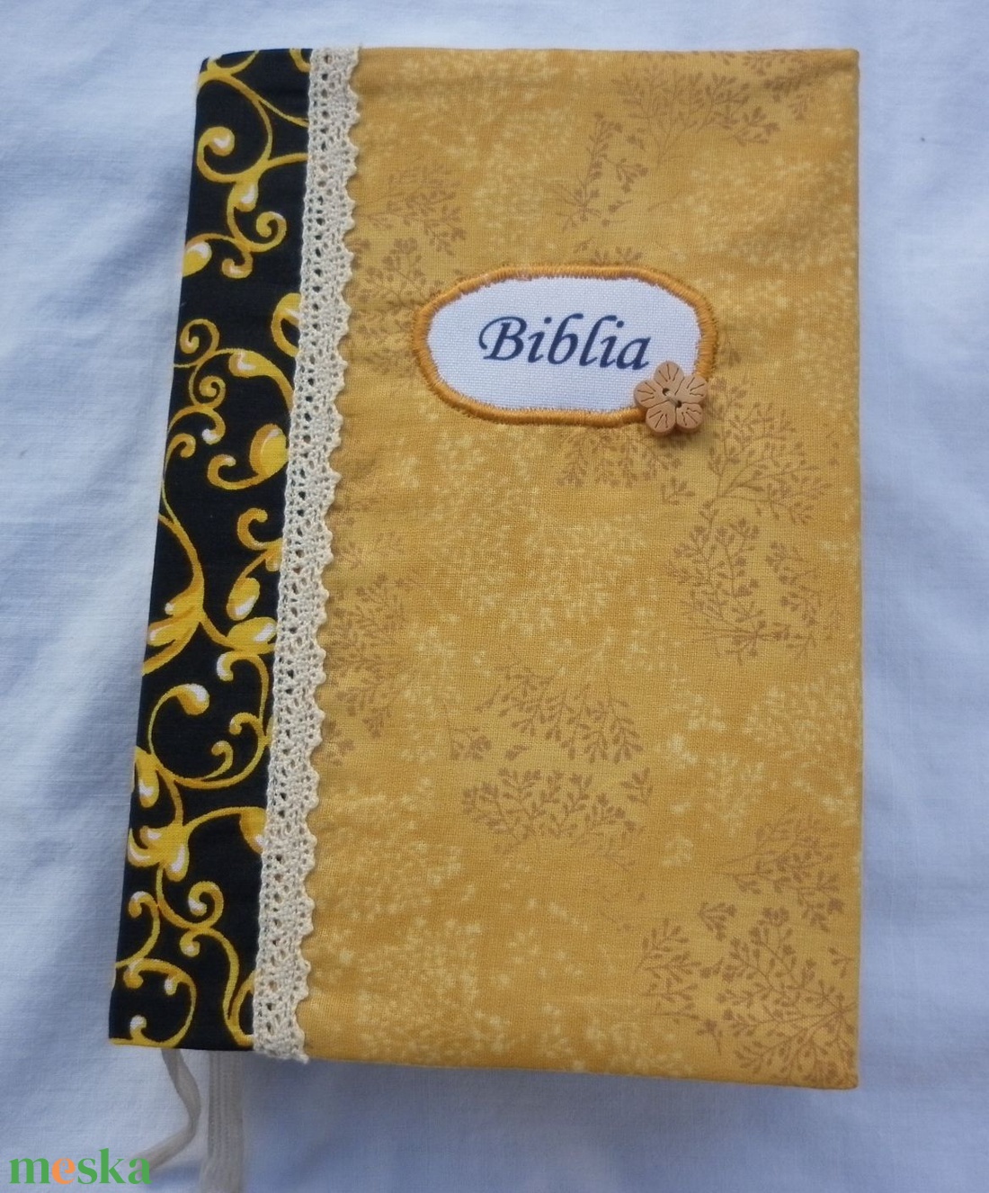 Bibliaborító - okkersárga - otthon & lakás - vallás - házi áldás - Meska.hu Bibliaborító - okkersárga - otthon & lakás - vallás - házi áldás - Meska.hu