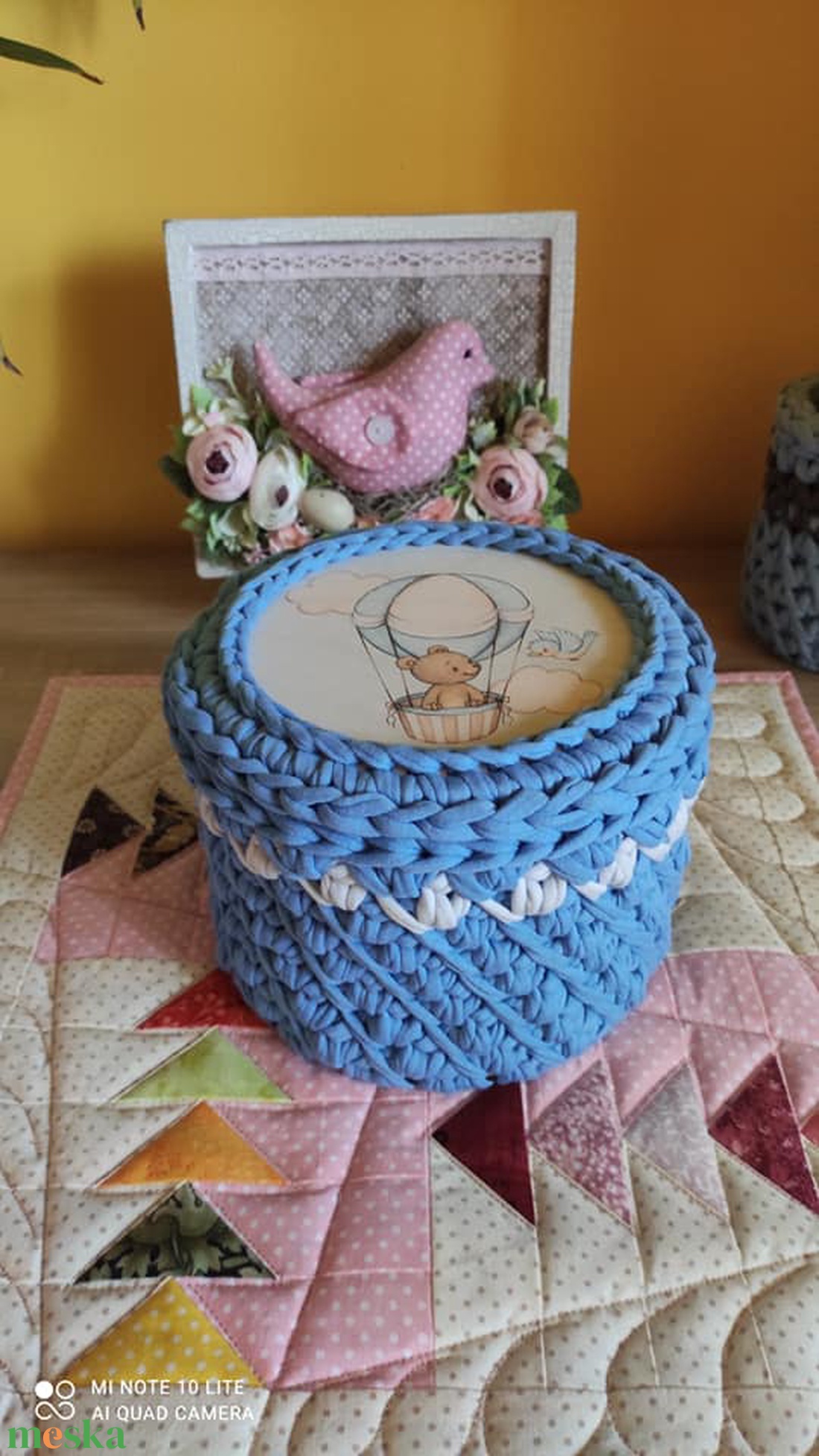 Horgolt tároló - baba - mama - babaszoba dekoráció - Meska.hu