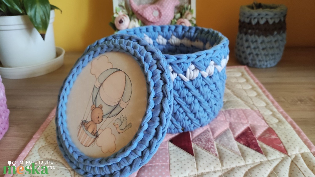 Horgolt tároló - baba - mama - babaszoba dekoráció - Meska.hu