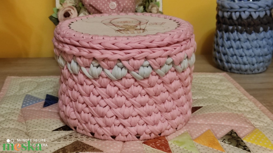 Horgolt tároló - baba - mama - babaszoba dekoráció - Meska.hu