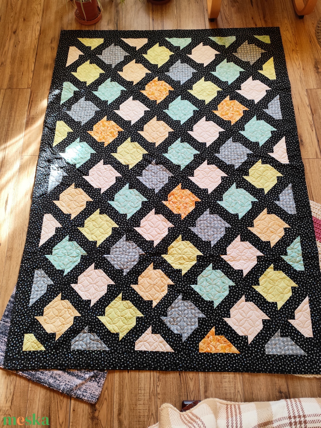 Patchwork takaró - otthon & életmód - lakástextil - ágytakaró - Meska.hu